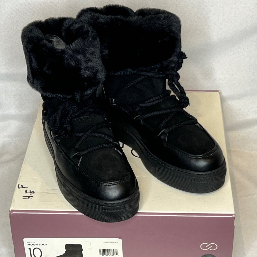 Calia women's Haily Moon Boot, size 10, black